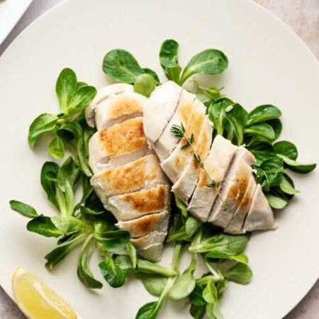 Pechuga al vapor / Steamed chicken breast