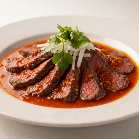 Bistec en Salsa Roja