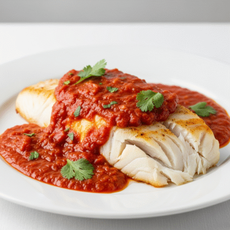 Filete de Pescado en Salsa Roja