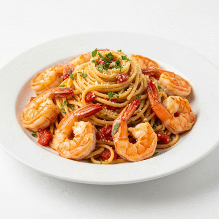 Linguini con Camarones