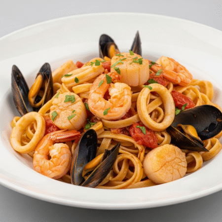 Fettuccine con Mariscos